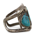 Navajo - Turquoise and Silver Bracelet c. 1930-40s, size 6.75