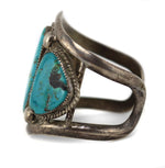 Navajo - Turquoise and Silver Bracelet c. 1930-40s, size 6.75