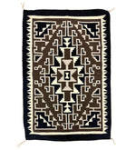 Attributed to Rose Charlston - Navajo Two Grey Hills Rug c. 1970s, 39.5" x 27"