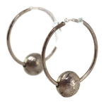 Navajo - Silver Mercury Dime Hoop Earrings, 1.5" diameter
