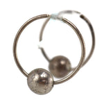 Navajo - Silver Mercury Dime Hoop Earrings, 1.5" diameter