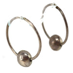 Navajo - Silver Mercury Dime Hoop Earrings, 1.5" diameter