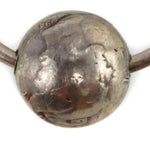 Navajo - Silver Mercury Dime Hoop Earrings, 1.5" diameter
