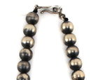 Miramontes - Old Style Necklace with Silver Beads, 25th Anniversary Silver Blossoms, and Barber Silver Dollar Pendant, 25" length