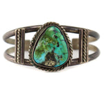 Navajo - Turquoise and Silver Bracelet c. 1940-50s, size 6.5