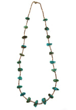 Navajo - Turquoise Nugget and Heishi Necklace c. 1950-60s, 30" length