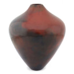 Alice Cling (b. 1946) - Navajo Redware Vase with Fire Clouds c. 1990s, 6.5" x 5.25"