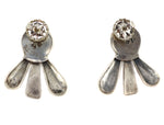Frank Patania, Sr. (1899-1964) & Thunderbird Shop - Shuttuckite and Sterling Silver Drop Post Earrings c. 1940-50s, 1.25" x 1"