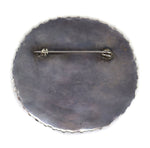 Zuni - Turquoise Petit Point Cluster and Silver Pin c. 1930-40s, 2.5" x 2.75"