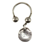 George Lee & Atkinson Trading Company - Navajo - Turquoise and Silver Key Ring c. 1970s, 1" x 0.75"