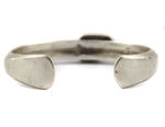 Able Arthur - Navajo - Sugilite and Sterling Silver Asymmetrical Bracelet with Stamped Design c. 1980s, size 6.5
