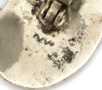 Morris Robinson (1901-1984) - Hopi - Pair of Silver Overlay Cufflinks c. 1960s, 1" x 0.625"