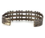 Zuni - Turquoise Petit Point and Silver 3-Row Bracelet c. 1930-40s, size 6.5