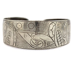 Northwest Coast - Sterling Silver Pictorial Bracelet c. 1970-80s, size 7