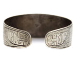 Northwest Coast - Sterling Silver Pictorial Bracelet c. 1970-80s, size 7