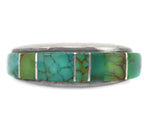 Charles Supplee (1959-2021) - Hopi - Turquoise Channel Inlay and Silver Ring c. 1980s, size 5.75