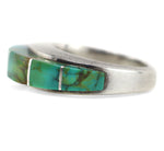 Charles Supplee (1959-2021) - Hopi - Turquoise Channel Inlay and Silver Ring c. 1980s, size 5.75