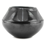 Maria Martinez (1887-1980) and Santana Martinez (1909-2002) - San Ildefonso Black on Black Jar c. 1940-50s, 4" x 5.5"