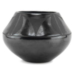 Maria Martinez (1887-1980) and Santana Martinez (1909-2002) - San Ildefonso Black on Black Jar c. 1940-50s, 4" x 5.5"