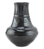 Maria Martinez (1887-1980) - San Ildefonso Black on Black Vase c. 1920s, 11.5" x 8.75"