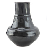 Maria Martinez (1887-1980) - San Ildefonso Black on Black Vase c. 1920s, 11.5" x 8.75"