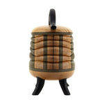 Terry Evans - Curly Maple Box with Handle and Black Palm Bead, 7.5" x 7.25" x 4.5"