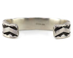 Navajo - Sterling Silver Bracelet with Deep Stamped Design c. 1980s, size 7