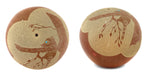 Roy (b. 1957) and Stella (1937-2006) Tanner - San Juan Redware Sgraffito Seed Jar with Raccoon Pictorial and Turquoise Inclusion c. 1979, 2.5" x 2.5"