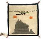 Navajo Shiprock Pictorial Sampler c. 1920s, 22" x 20.5"
