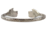 James Fendenheim - Tohono O'odham - Contemporary Silver Bracelet with Hand Design, size 8.25