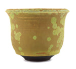 Rose Cabat (1914-2015) - Olive Crystalline on 'Dark Mustard' Bowl c. 1967, 4" x 5"