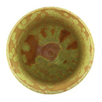 Rose Cabat (1914-2015) - Olive Crystalline on 'Dark Mustard' Bowl c. 1967, 4" x 5"