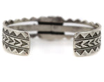 D'Anz Ltd. Shop - Navajo - Contemporary Sugilite and Sterling Silver Bracelet with Stamped Design, size 6.5