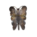 Navajo - Turquoise and Silver Butterfly Pin c. 1930s, 2" x 1.5" (J16117)