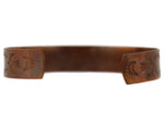 Navajo - Copper Bracelet with Thunderbird Pictorial and Stamped Design c. 1930s, size 6.5