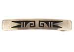 Hopi - Silver Overlay Hair Barrette c. 1960s, 0.5" x 2.875"