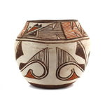 Zuni Polychrome Olla with Heartline Deer Design c. 1930s, 5.5" x 7"