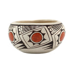 Helen Naha "Feather Woman" (1922-1993) - Hopi Polychrome Bowl c. 1970s, 2" x 4"
