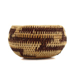 Miniature Maidu Basket with Lightning Bolt Design c. 1920-30s, 1" x 2"