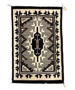 Gloria Joe - Navajo Two Grey Hills Rug c. 1970-80s, 51.5" x 33.5"