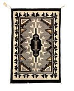 Gloria Joe - Navajo Two Grey Hills Rug c. 1970-80s, 51.5" x 33.5"