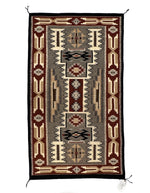 Rosita and Sam Nakai - Navajo Teec Nos Pos Rug with Storm Pattern Design c. 1980s, 71" x 42"