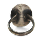 Navajo - Turquoise and Silver Ring with Shadowbox Design c. 1930-40s, size 6.25