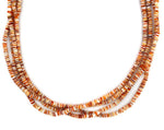 Mary C. Aguilar - Santo Domingo (Kewa) - Contemporary 4-Strand Spiny Oyster Heishi-Style Necklace, 32" length