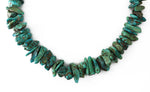 Navajo - Turquoise Nugget and Silver Necklace c. 1960-70s, 25" length