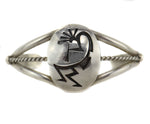 Tommy Singer (1940-2014) - Navajo - Silver Overlay Squash Blossom-Style Necklace, Bracelet, Earrings, and Ring Set with Kokopelli Design c. 1980-90s