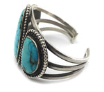 Navajo - Turquoise and Silver Bracelet c. 1920s-30s, size 6.75