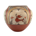 Helen Gachupin (1931-1999) - Large Zia Polychrome Olla with Rainbird and Deer Pictorials c. 1970s, 12" x 14"