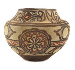 Zuni Polychrome Jar with Flower Design c. 1900-20s, 9.375" x 11.5"