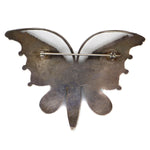 Zuni - Multi-Stone Inlay and Silver Butterfly Pin c. 1930-40s, 2.25" x 3.125"